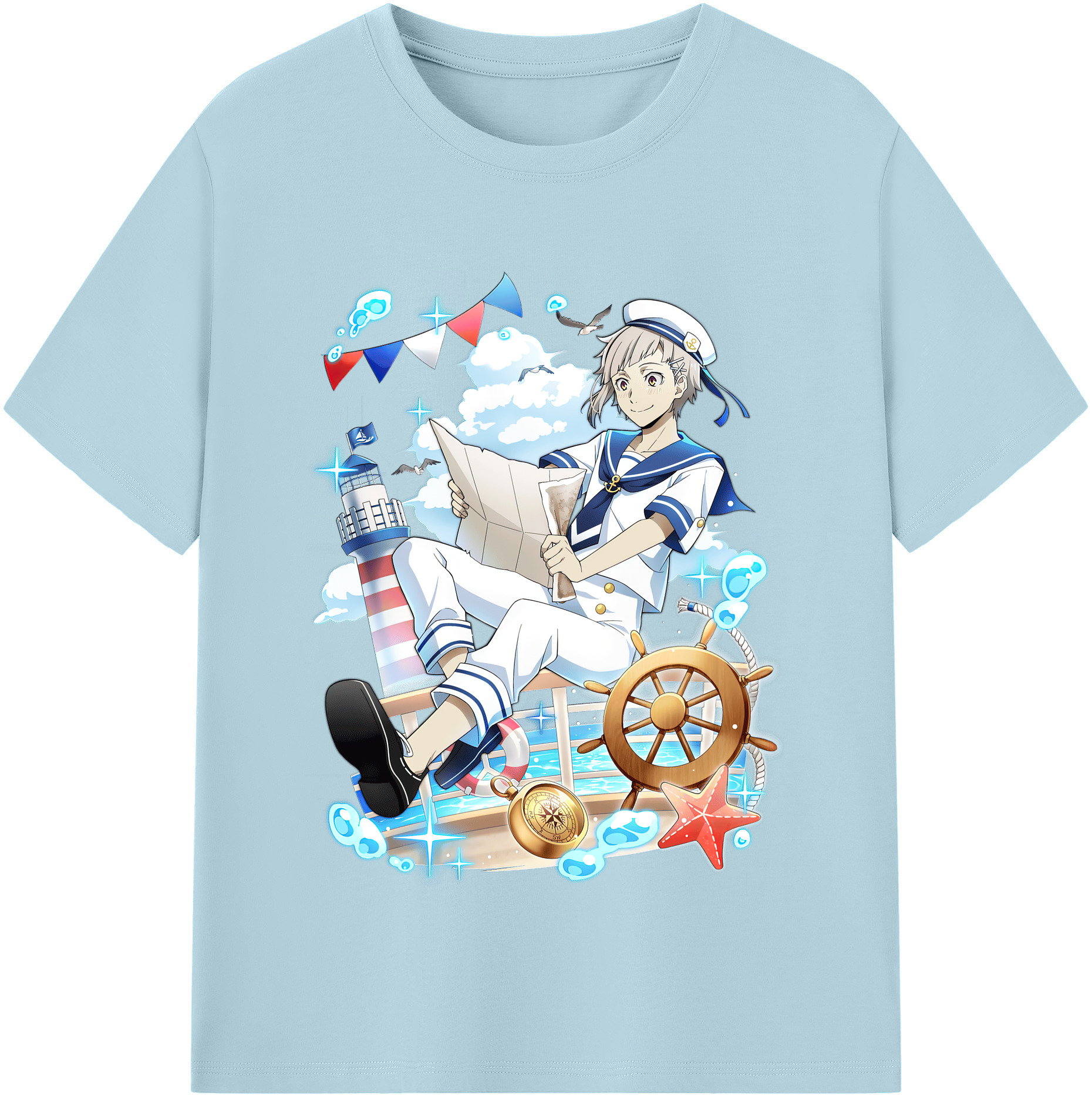 （画像用） 文豪ストレイドッグス Bungo Stray Dogs 綿100％半袖Tシャツ（フロントプリント）